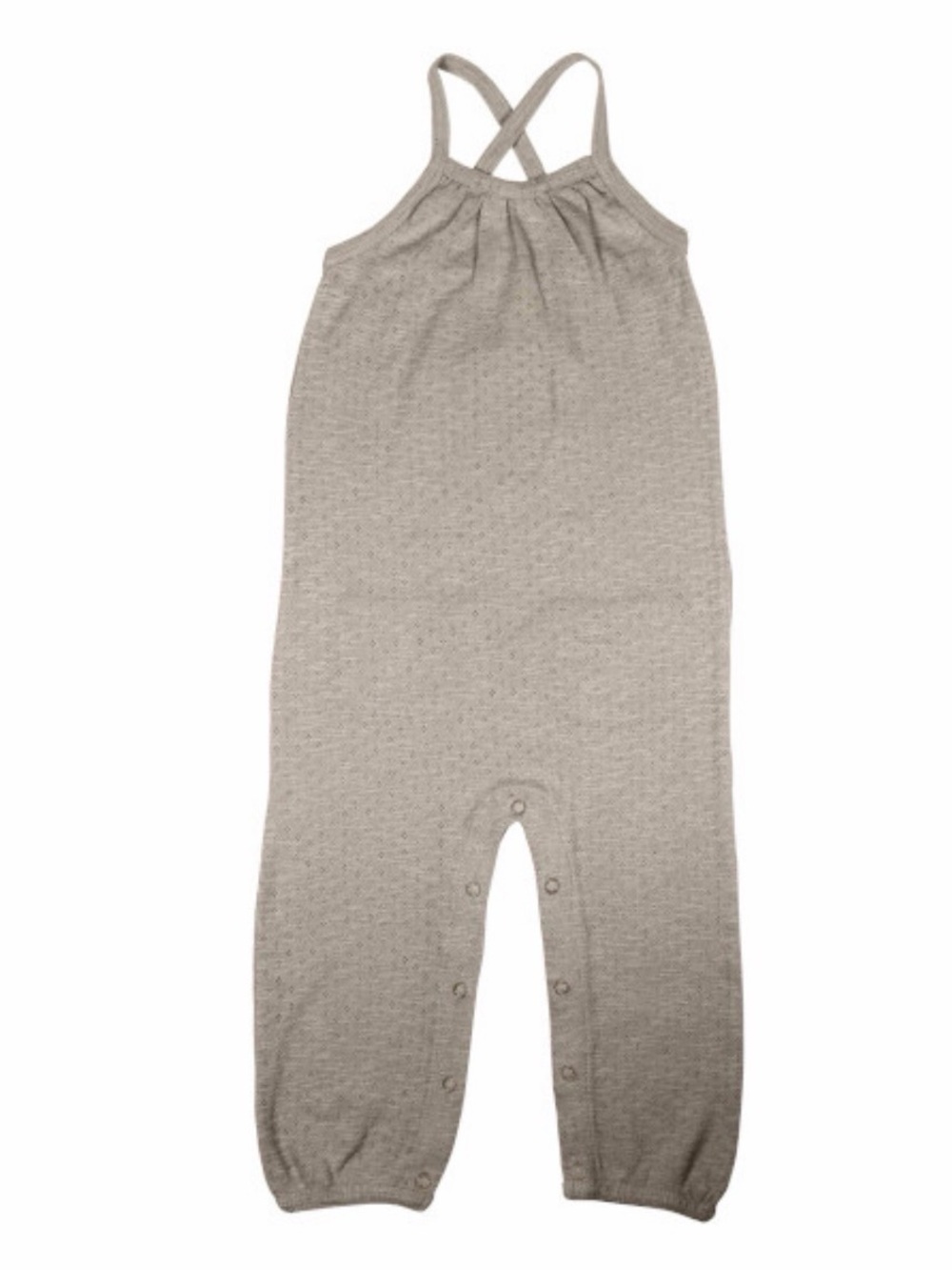 12-18m NWT L’ovedbaby Organic Girls Pointelle Romper- Sand Castle